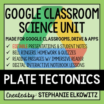Preview of Plate Tectonics Google Classroom Lesson Bundle