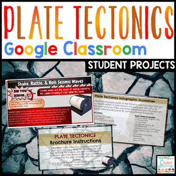 Preview of Plate Tectonics Projects Google Classroom Timeline Poster Tectonic Plates Slides