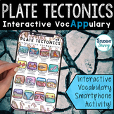 Plate Tectonics Interactive VocAPPulary - Vocabulary App Activity