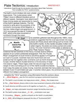 Plate Tectonics - Introduction and Map Activity by Geo-Earth Sciences