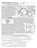 Plate Tectonics - Introduction and Map Activity