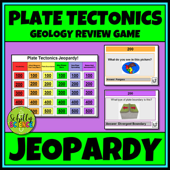 Preview of Plate Tectonics Jeopardy Review Game