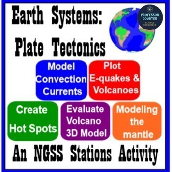 Preview of Plate Tectonics Activities Lab Stations NGSS Middle School MS-ESS2