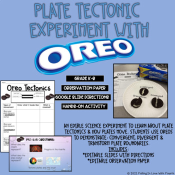 Preview of Plate Tectonics-Oreo Activity