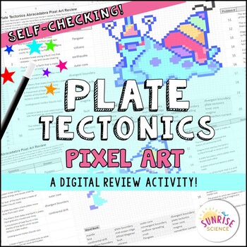Preview of Plate Tectonics Pixel Art Digital Review