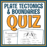 Plate Tectonics and Plate Boundaries QUIZ