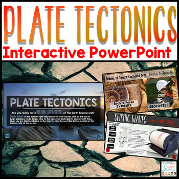 Preview of Plate Tectonics PowerPoint Google Classroom Google Slides Interactive