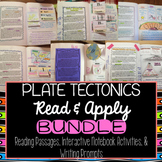 Plate Tectonics Read and Apply Interactive Notebook BUNDLE