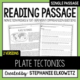 Plate Tectonics Reading Passage | Printable & Digital