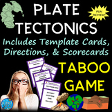 Plate Tectonics Review Taboo Card Game