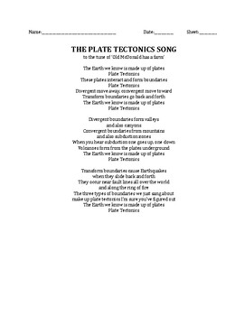 Preview of Plate Tectonics Song!