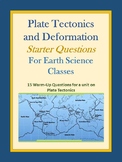 Plate Tectonics Starters (Warm-Ups) for Earth Science