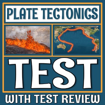 Preview of Plate Tectonics Test Assessment Middle School Earth Science NGSS MS-ESS2-3