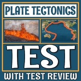 Plate Tectonics Test Assessment Middle School Earth Scienc