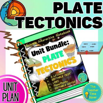 Preview of Plate Tectonics & Seafloor Spreading Unit Bundle | Earth Science Notebook