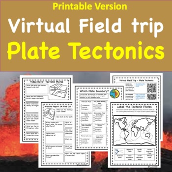 Preview of Plate Tectonics Virtual Field Trip Earth Science & Geology
