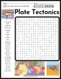 Plate Tectonics Word Search Puzzle