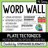 Plate Tectonics Word Wall | Science Vocabulary