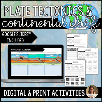 Preview of Plate Tectonics and Continental Drift Activities - Print & Google Slides™