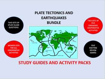 Preview of Plate Tectonics and Earthquakes Bundle: Study Guide/Activity Packs