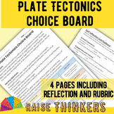Plate tectonics Choice Board Middle School Science differe