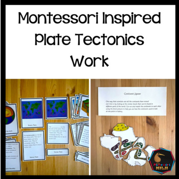Preview of Plate tectonics vocabulary and lesson activities (Montessori Inspired)