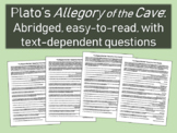 Plato's Allegory of the Cave: Abridged, easy-to-read, w te
