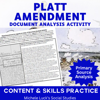 Preview of Platt Amendment on Cuba Document Analysis Activity U.S. Imperialism