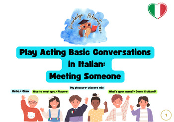 Preview of Play Acting in Italian: Basic Conversations for Meeting Someone