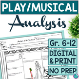 Play Analysis Musical Analysis Theater Arts Graphic Organi