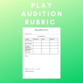 Play Audition Rubric
