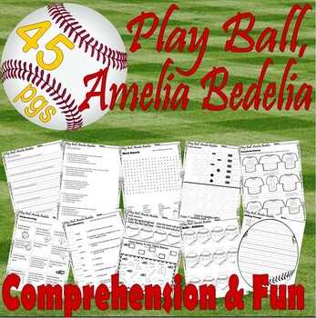 Preview of Play Ball Amelia Bedelia Read Aloud Book Study Companion Reading Comprehension