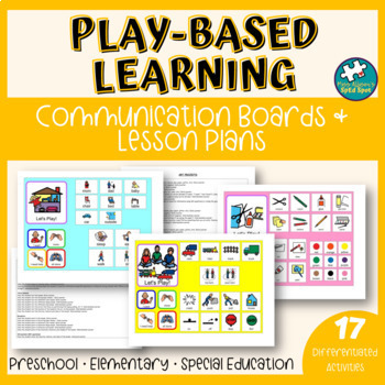 Preview of Play-Based Learning Communication Boards & Lesson Plans for Special Ed/Preschool
