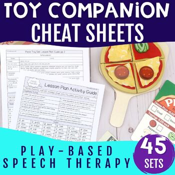 Play Based Speech Therapy Toy Companion Speech Therapy Cheat