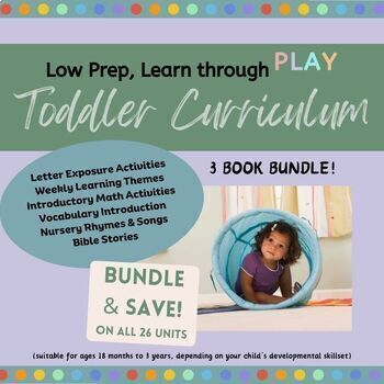 Preview of Play-Based Toddler Curriculum (Low Prep) - 3 Book BUNDLE & SAVE Option