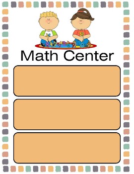 Preview of Play Center Choice Signs