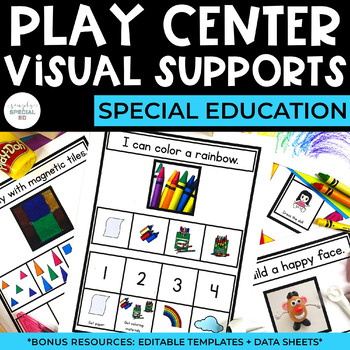 Preview of Play Center Visual Supports | IEP Goals | Special Education