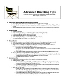 Play Directing Tips for Advanced and Beginning Theatre / D