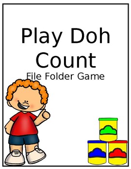 Preview of Play Doh Count File Folder Game, Autism