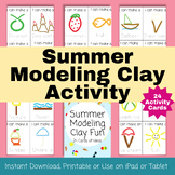 Play Doh Mats, Summer Modeling Clay Activity, 24 Activity Cards