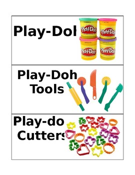 Preview of Play-Doh Picture/Word Labels