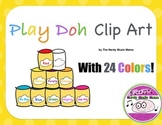 Play Doh / Play-Doh / Play Dough Cans Clipart ** 24 Colors **