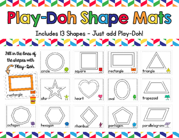 Preview of Play-Doh Shape Mats - 13 Shapes Included!