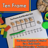 PlayDoh Ten Frame with Number Line, 0-10 Ten Frame, 11-20 