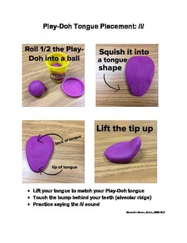 Preview of Play with Dough Tongue Placement Sheets