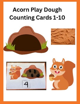 Preview of Play-Dough Acorn Math Counting Mats