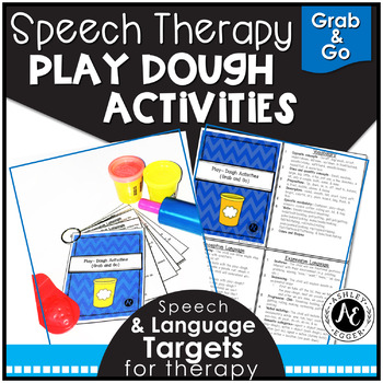 Preview of Speech Therapy Activities Play Dough Grab and Go