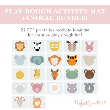 Preview of Play Dough Activity Mats - 22 Animal Bundle