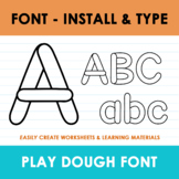 Play Dough Font, Tracing Font, Play Dough Activities, Work