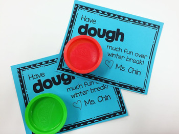 Mini Playdoh Gift Tag